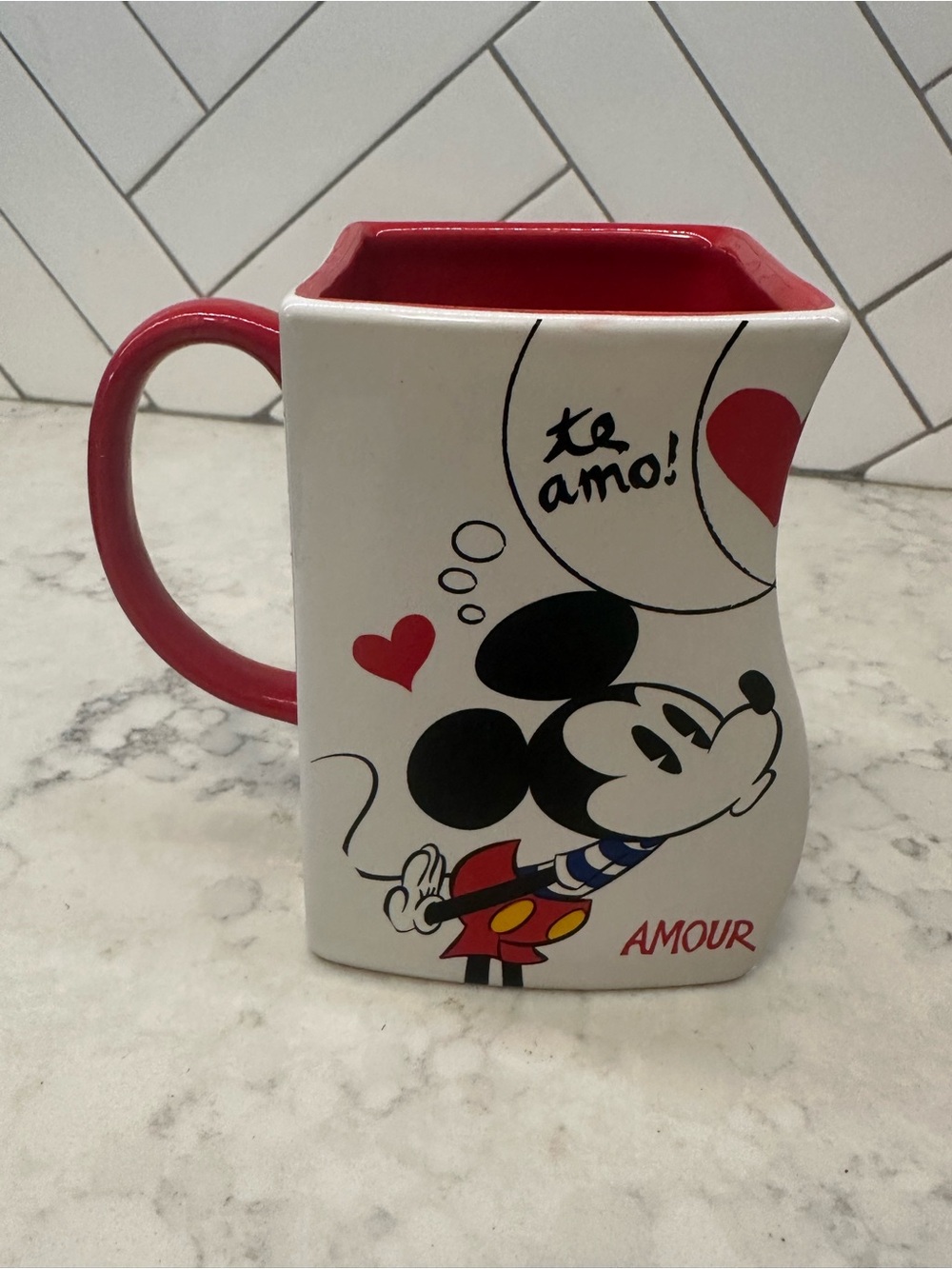 Disney Store Mickey and Minnie Mouse Valentine’s Day Mug